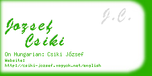 jozsef csiki business card
